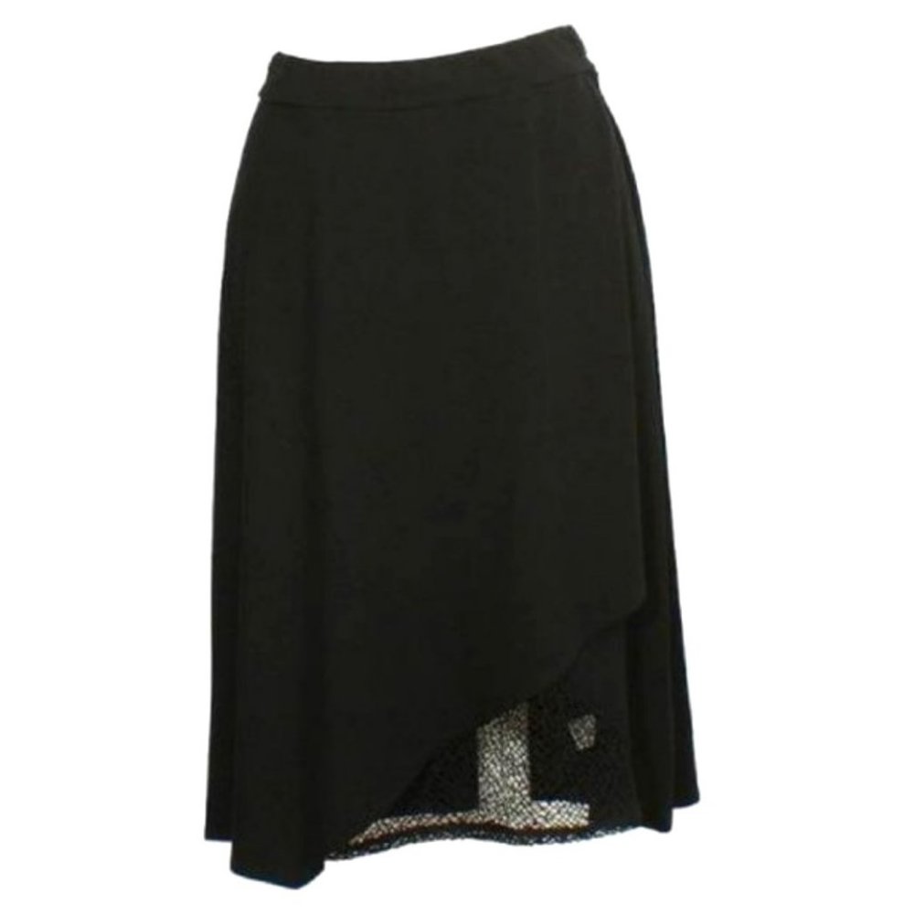 Eileen Fisher Wrap Mini Skirt Black Size Small